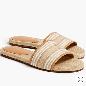 J Crew Espadrille Slide Sandals Beachy Boho  US 9
